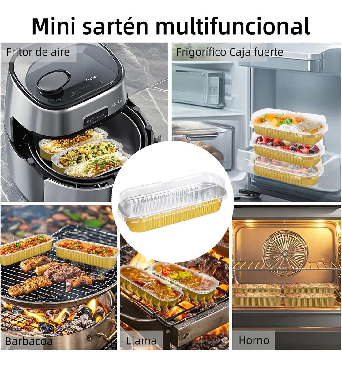 100 Molde Para Tarta Reposteria Aluminio Desechable Con Tapa