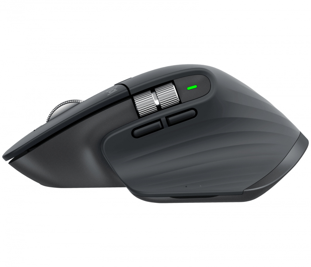 Mouse Ergonómico Logitech Óptico MX Master 3s, Inalámbrico, Bluetooth, 8000DPI, Grafito. 