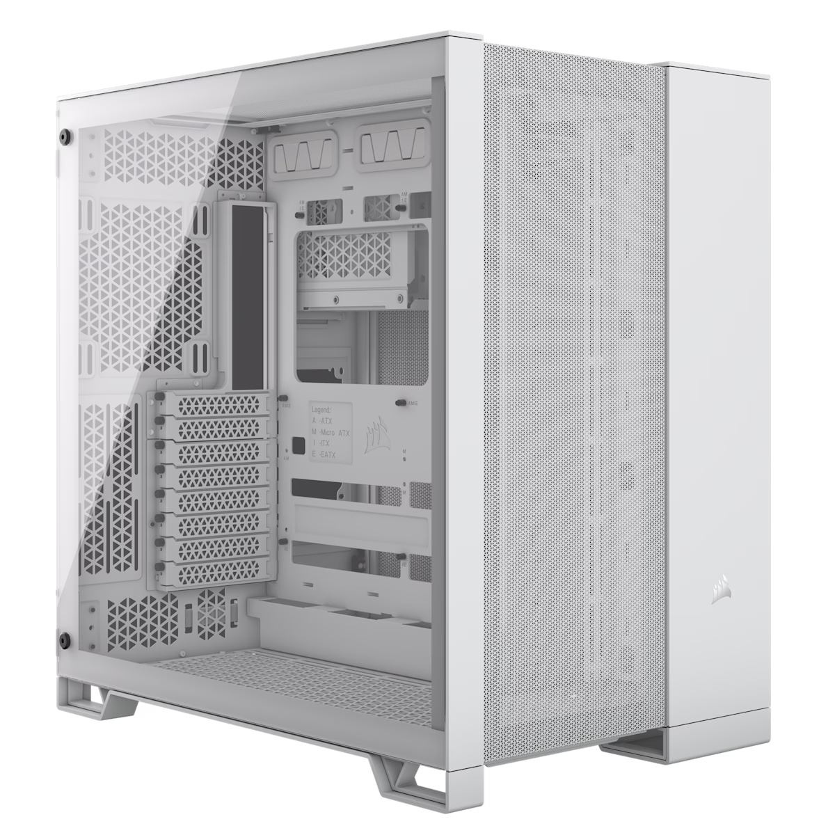 GABINETE CORSAIR AIRFLOW 6500D BLANCO S/FUENTE CRISTAL M-ITX CC-9011260-WW