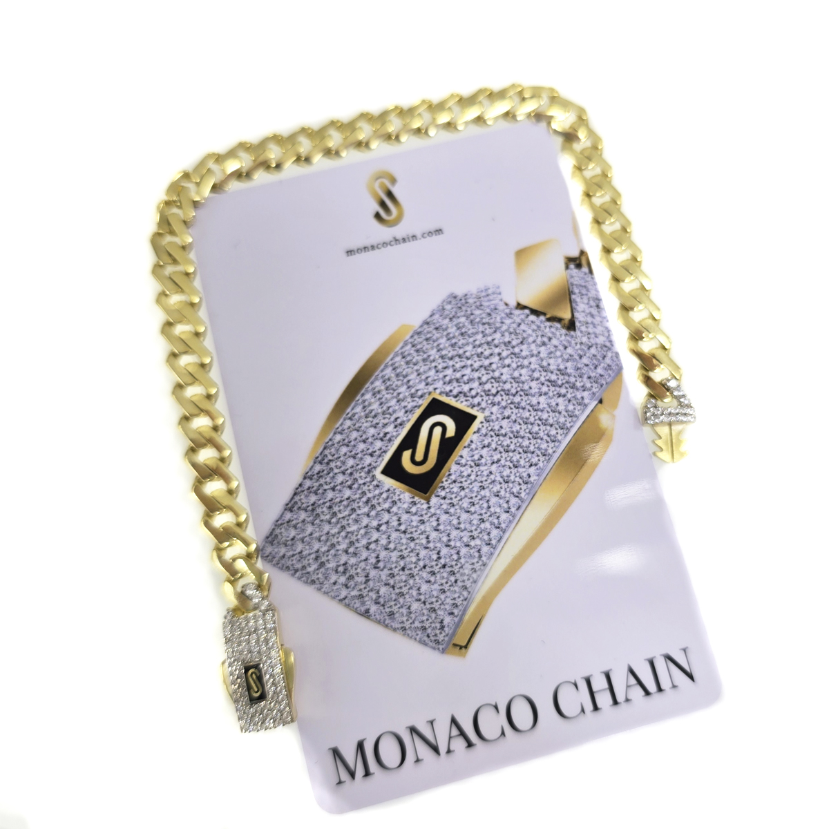 Pulso Monaco Edge 10k Liso Broche Caja Zirconia 6.5mm 18cm Amarillo 6.5 Mm 18 Cm