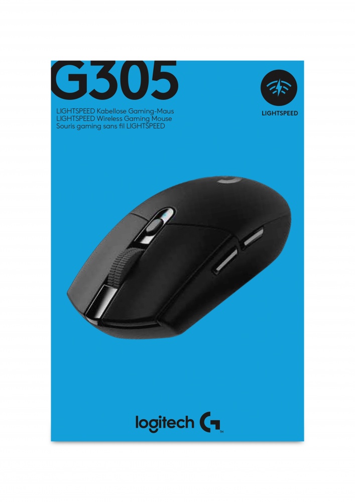 Mouse Gamer Logitech Óptico G305, Inalámbrico, USB, 12.000DPI, Negro