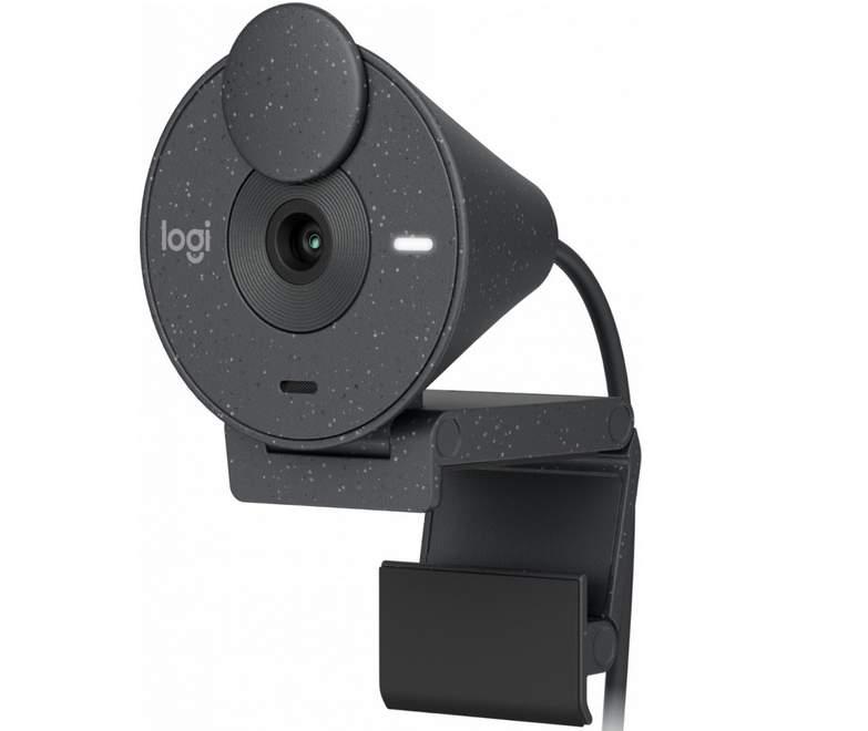 Logitech Webcam Brio 300, 2MP, 1920 x 1080 Pixeles, USB-C, Grafito. 