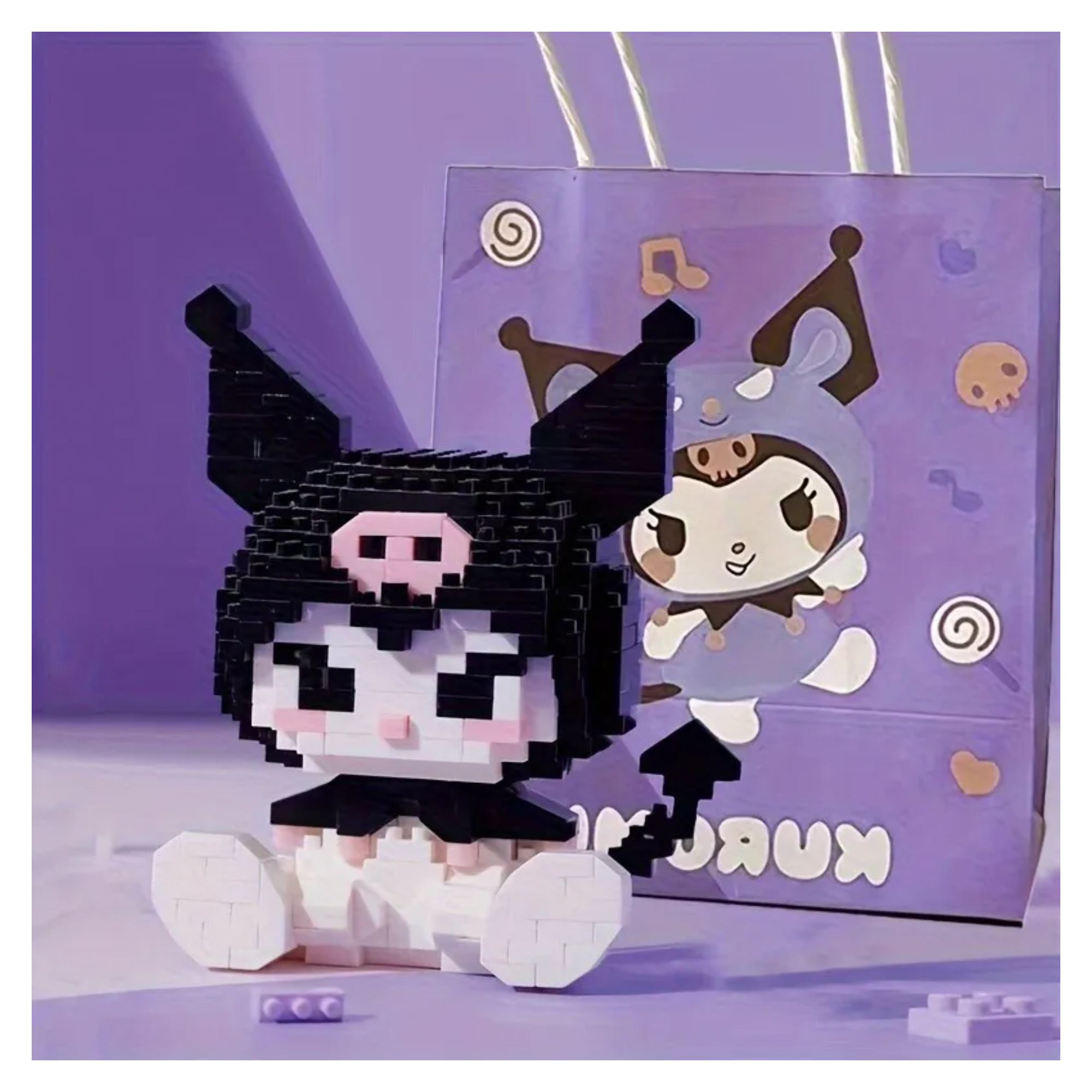 Set Mini Bloques Armables Sanrio Kuromi , y Melody Figura (Kuromi)