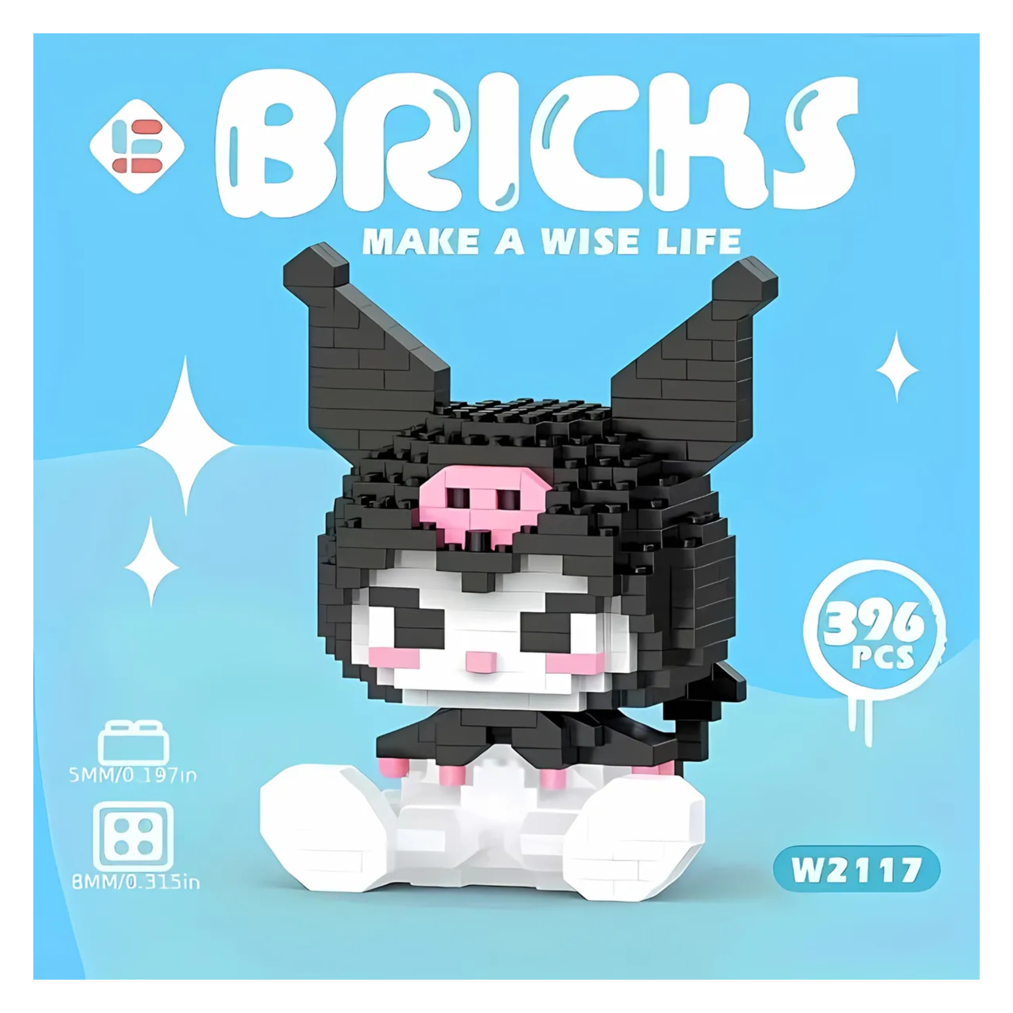Set Mini Bloques Armables Sanrio Kuromi , y Melody Figura (Kuromi)