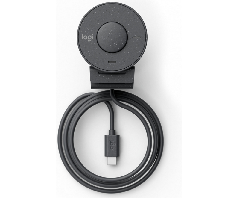 Logitech Webcam Brio 300, 2MP, 1920 x 1080 Pixeles, USB-C, Grafito. 
