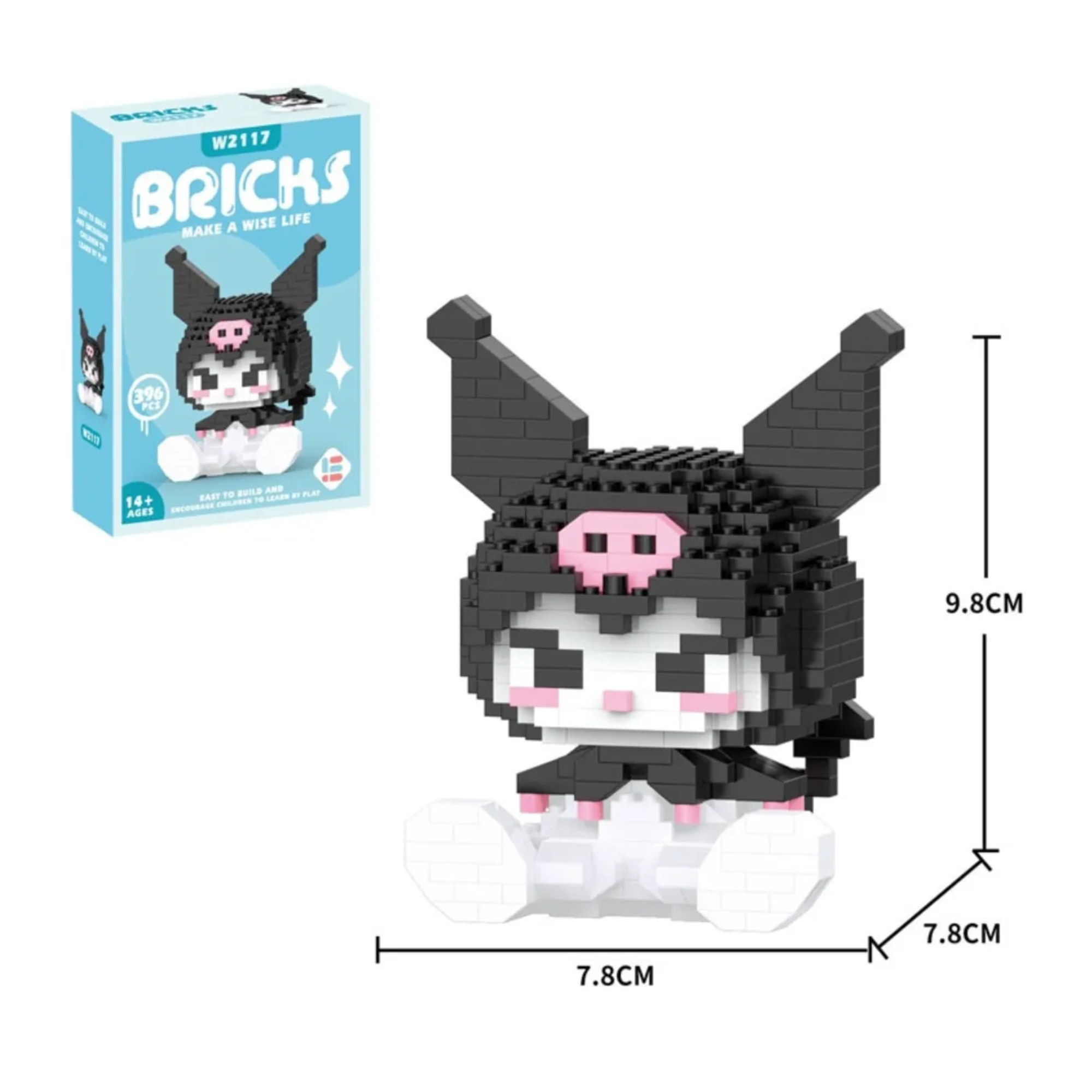 Set Mini Bloques Armables Sanrio Kuromi , y Melody Figura (Kuromi)