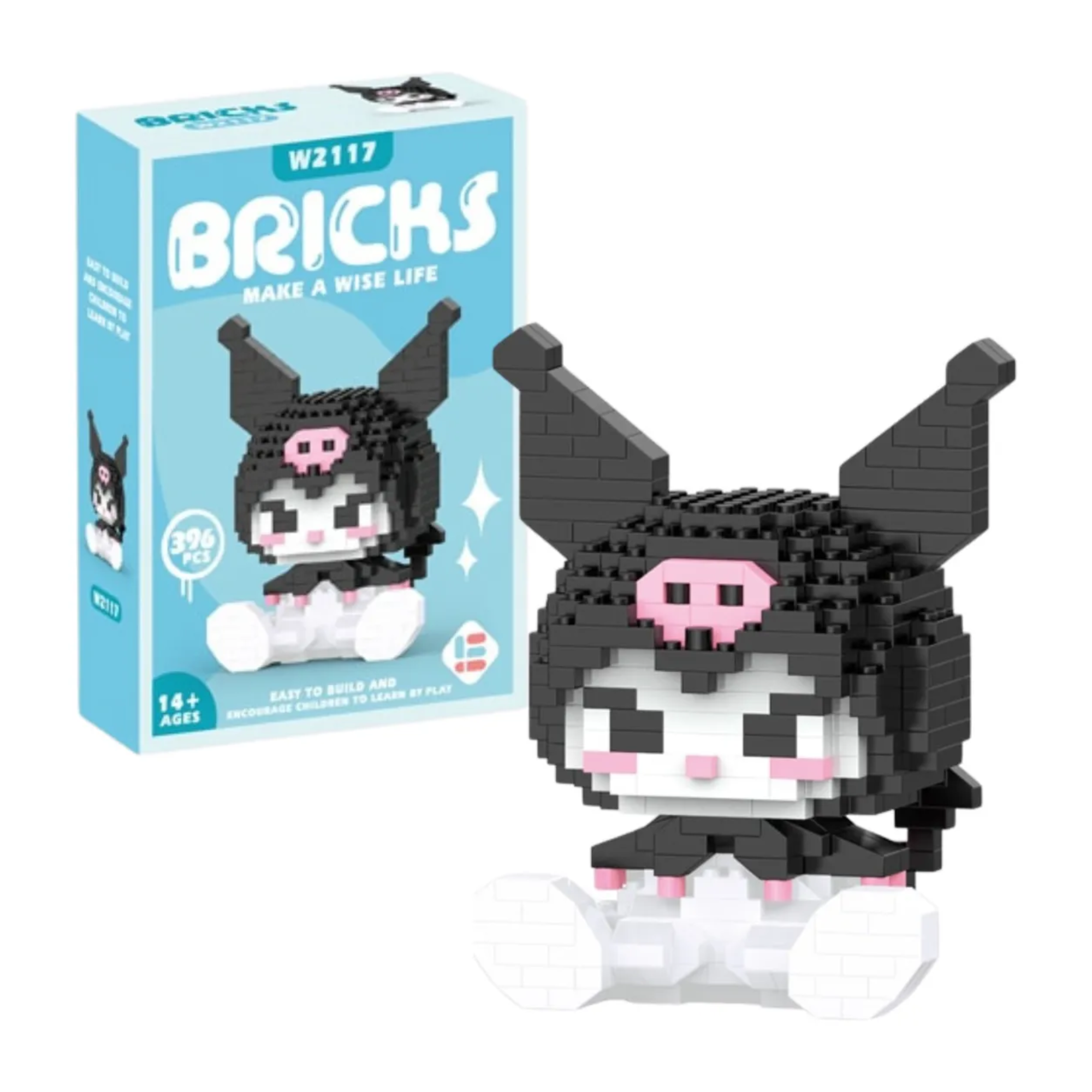 Set Mini Bloques Armables Sanrio Kuromi , y Melody Figura (Kuromi)