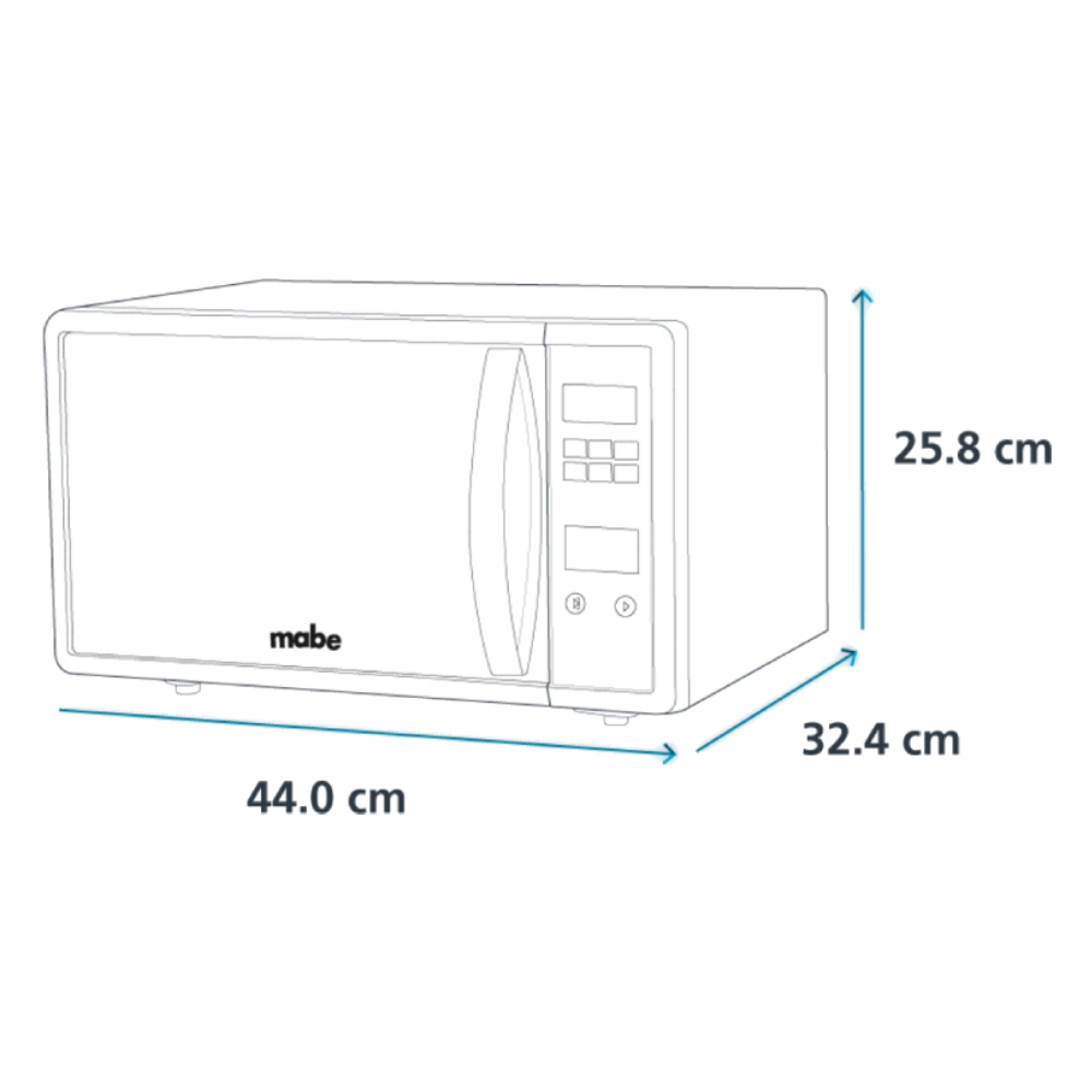 Horno Microondas Mabe 0.7 pies HMM70SEJ Plata 700W Compacto