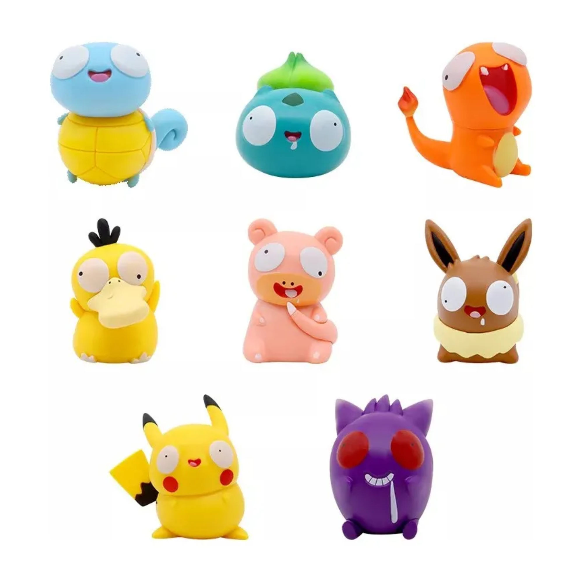 Mr Gadgets Set 8 Figuras Pokemon Silly Dumb Pikachu Muñecos Gengar