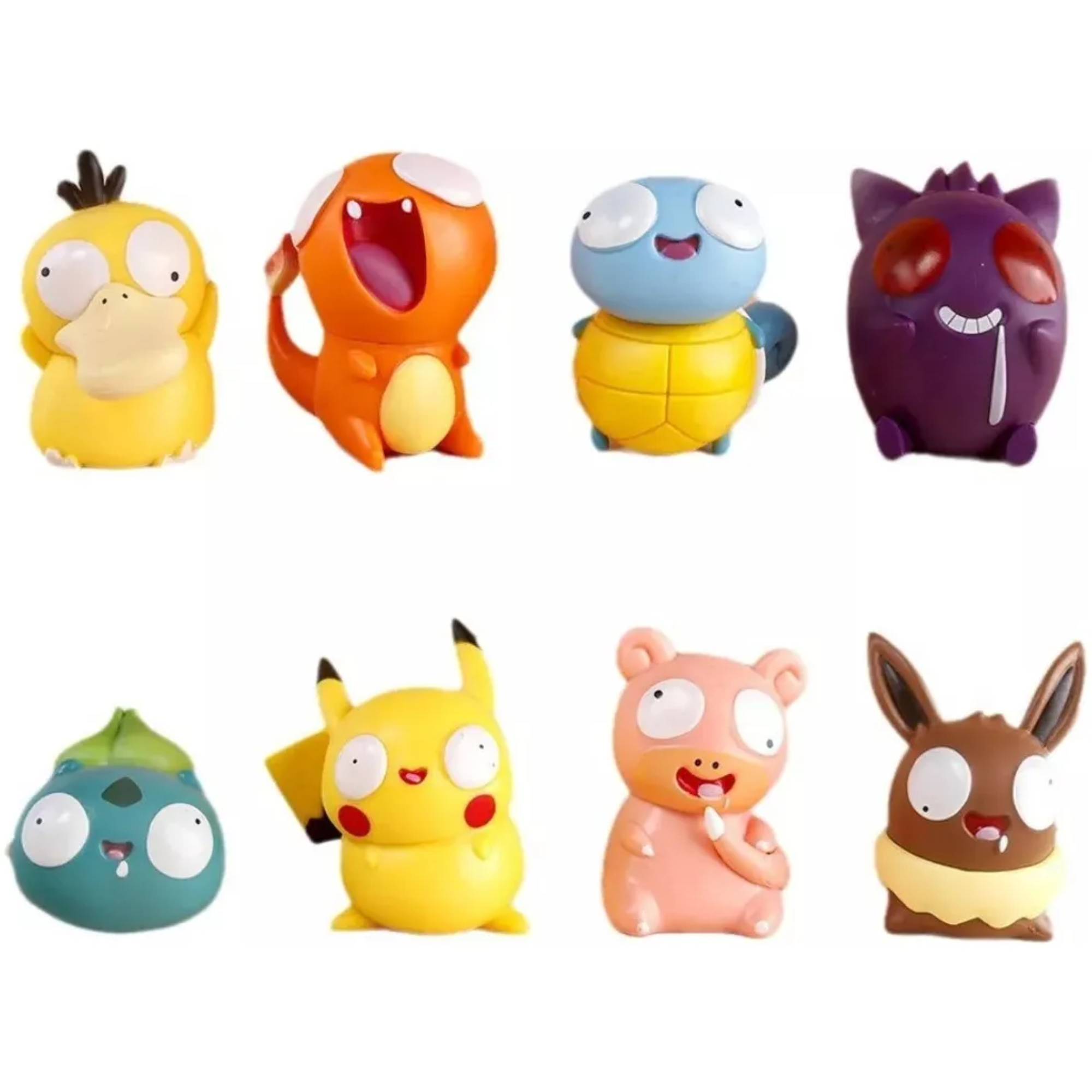 Mr Gadgets Set 8 Figuras Pokemon Silly Dumb Pikachu Muñecos Gengar