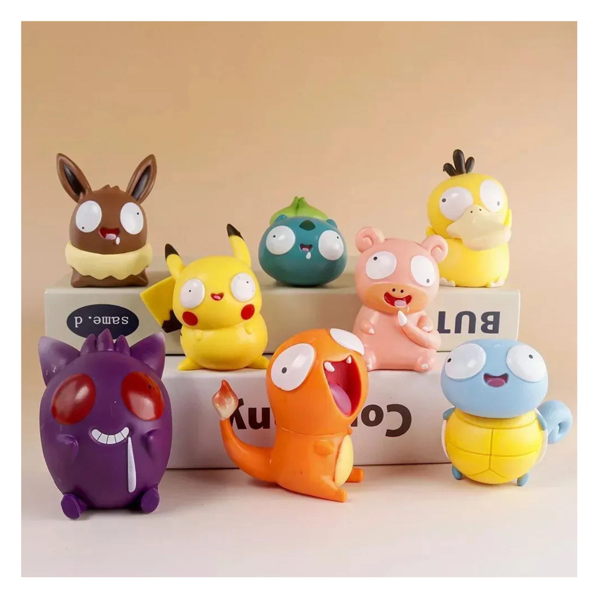 Mr Gadgets Set 8 Figuras Pokemon Silly Dumb Pikachu Muñecos Gengar