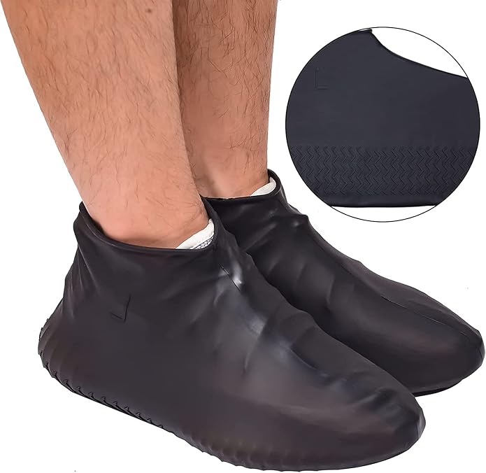 Cubrecalzado Para Lluvia Impermeable de Silicona, Tenis Zapatos y Botas, Protector Antideslizante