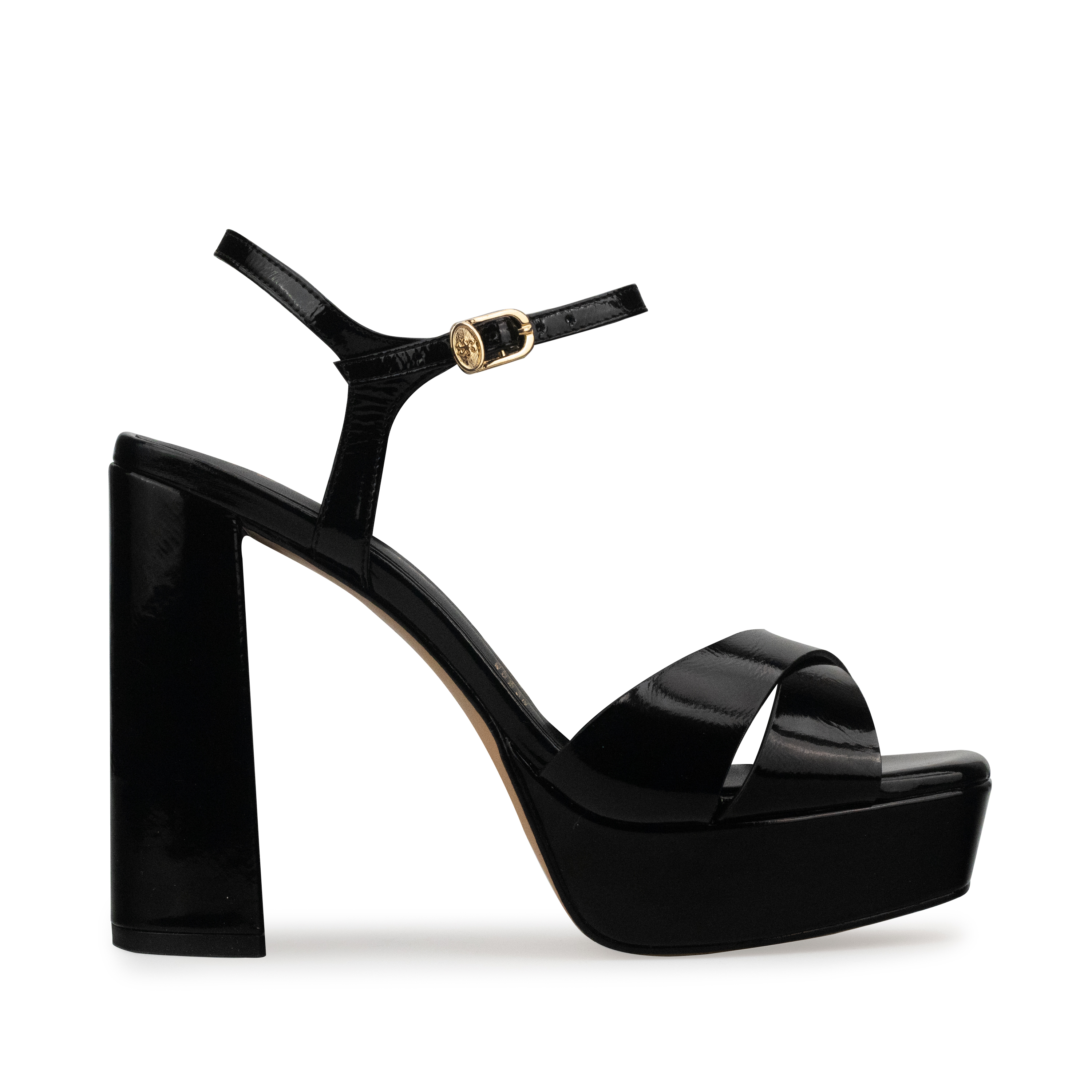 Tacones De Plataforma Para Mujer De Piel Davenia Mod. Aurora Negro