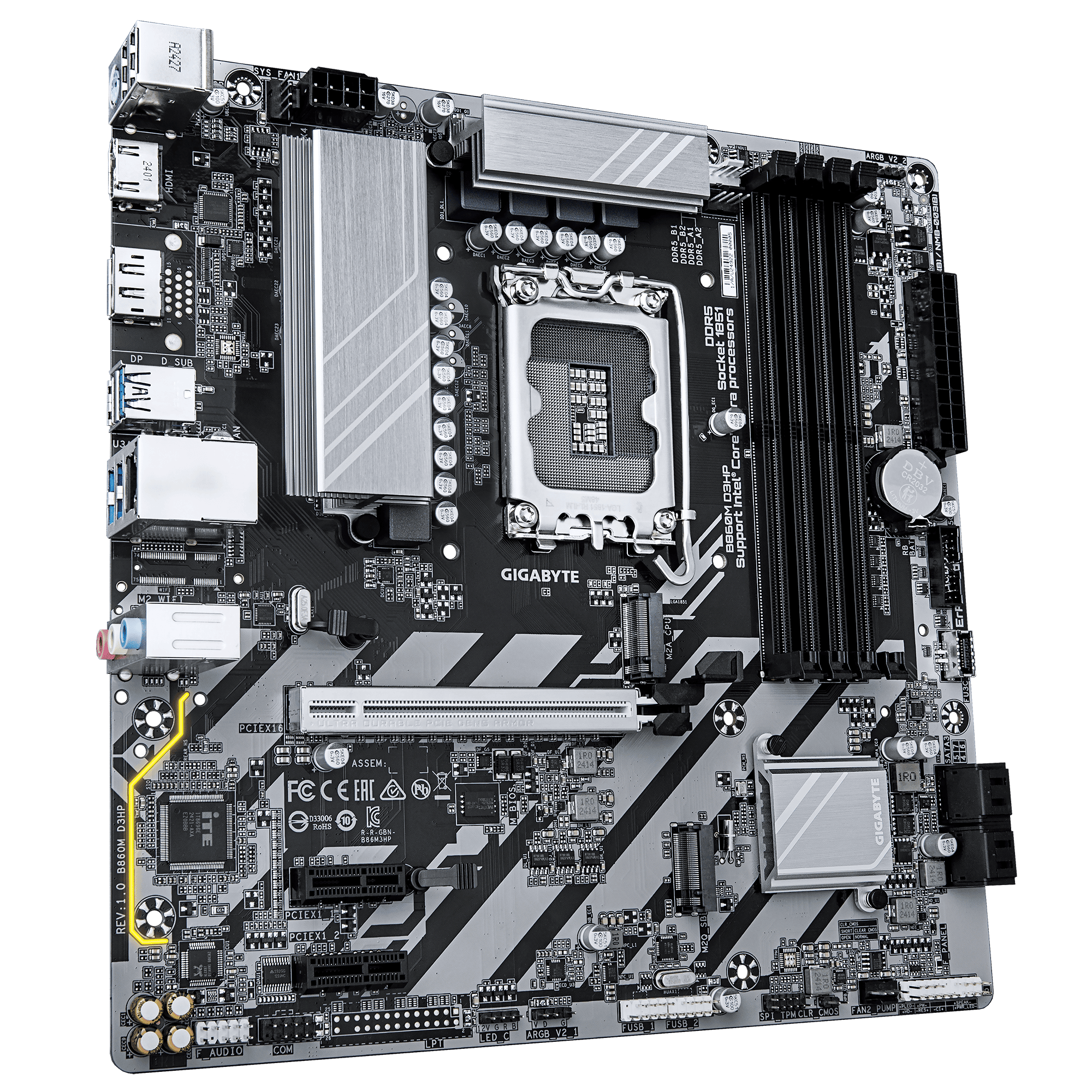  MB GIGABYTE B860M D3HP INTEL 1851 DDR5 256GB M-ATX B860M D3HP