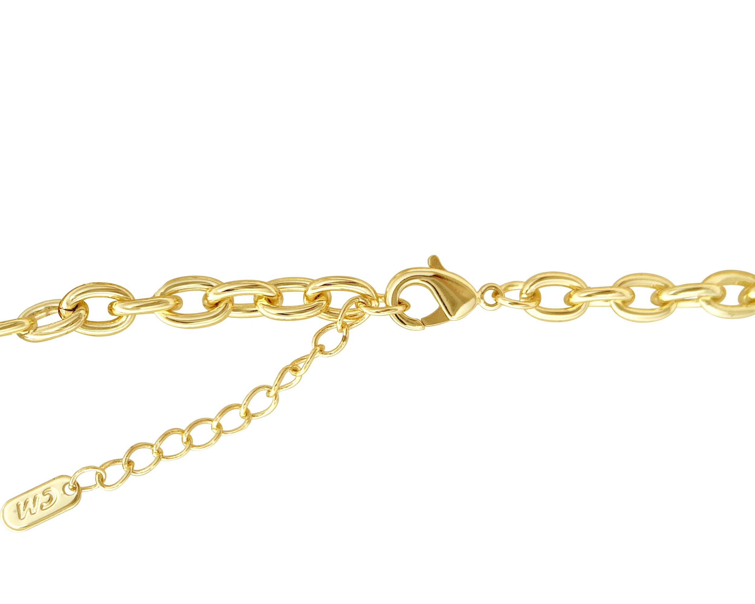 Pulsera Esclava Chapa de Oro 18K Horoz Gotitas en tono florentino en 18cm SH126