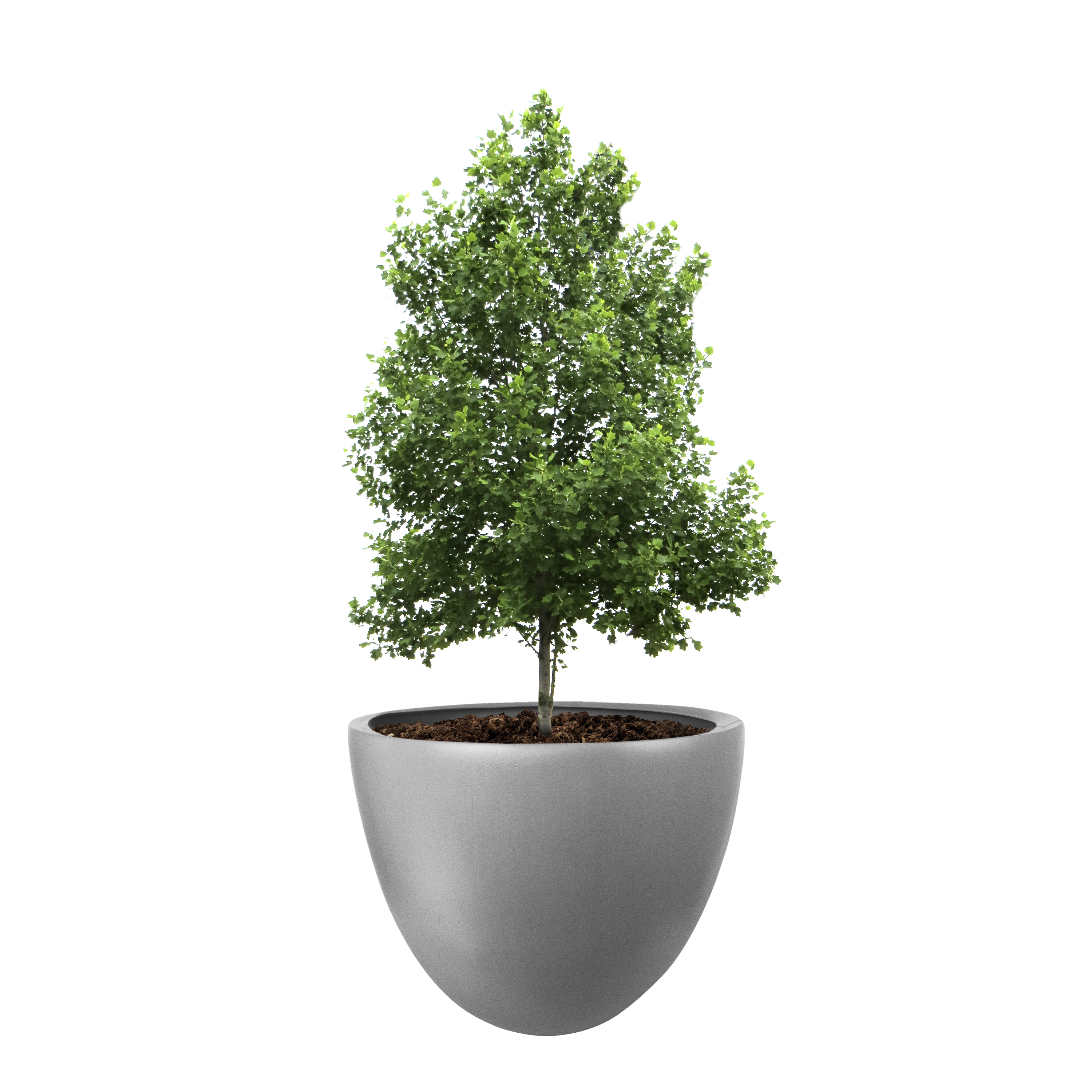 Atmos Homeware Macetas Decorativas para Interior y Exterior |  1 Maceta Grande de Plástico con Capacidad para 45 Litros | Modelo Bis color Plata 1 Pieza.