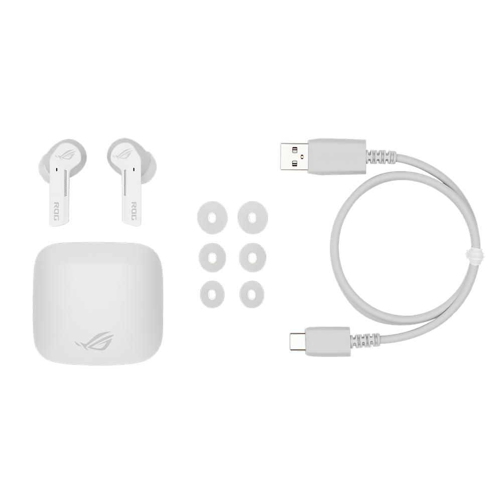 AUDIFONOS ASUS ROG CETRA TRUE WIRELESS GAMING WHITE BLUETHOOTH BLANCO 90YH03X1-B5UA00
