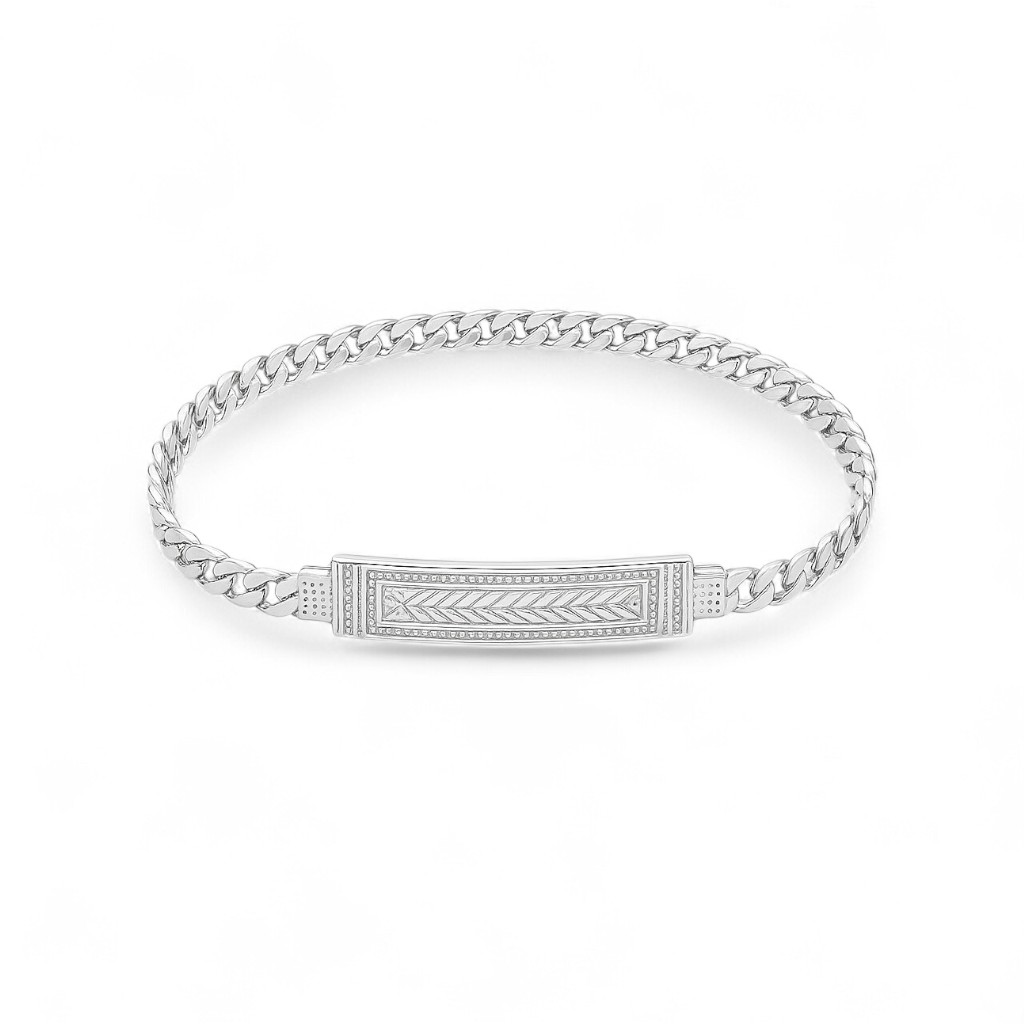 Esclava para niño(a) Valentina Diamantada 14cm  en Plata .925 