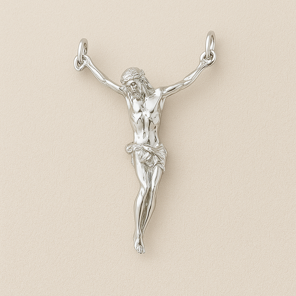 Dije Cristo Olimpico en Plata .925 + Obsequio 