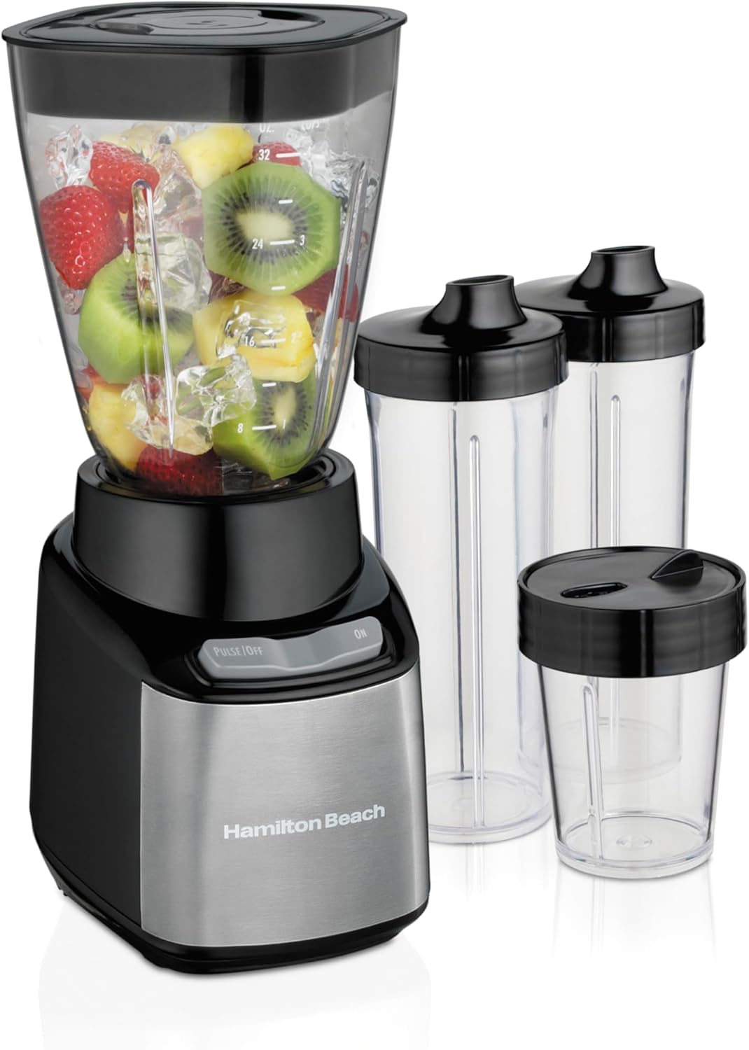 LICUADORA HAMILTON BEACH STAY OR GO 52400 946 ML 2 VASOS DE VIAJE 650 W NEGRO