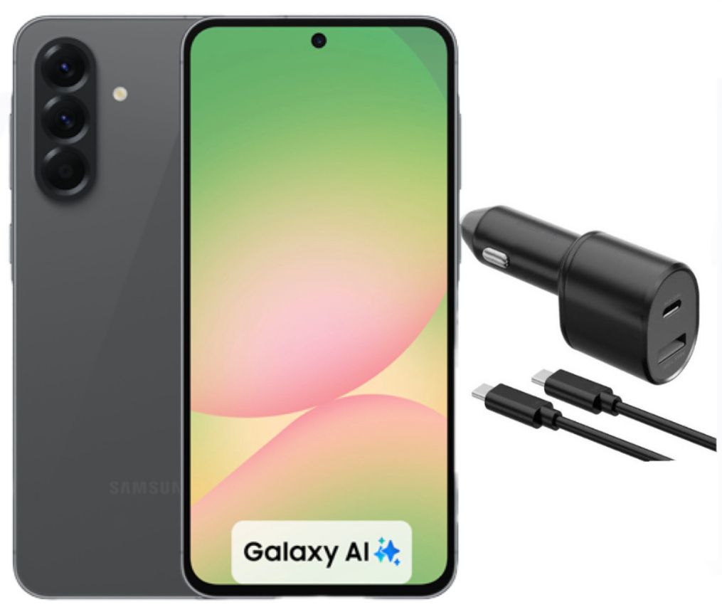Samsung Galaxy A56 Awesome Black 256GB más Cargador para Auto 45W de regalo 