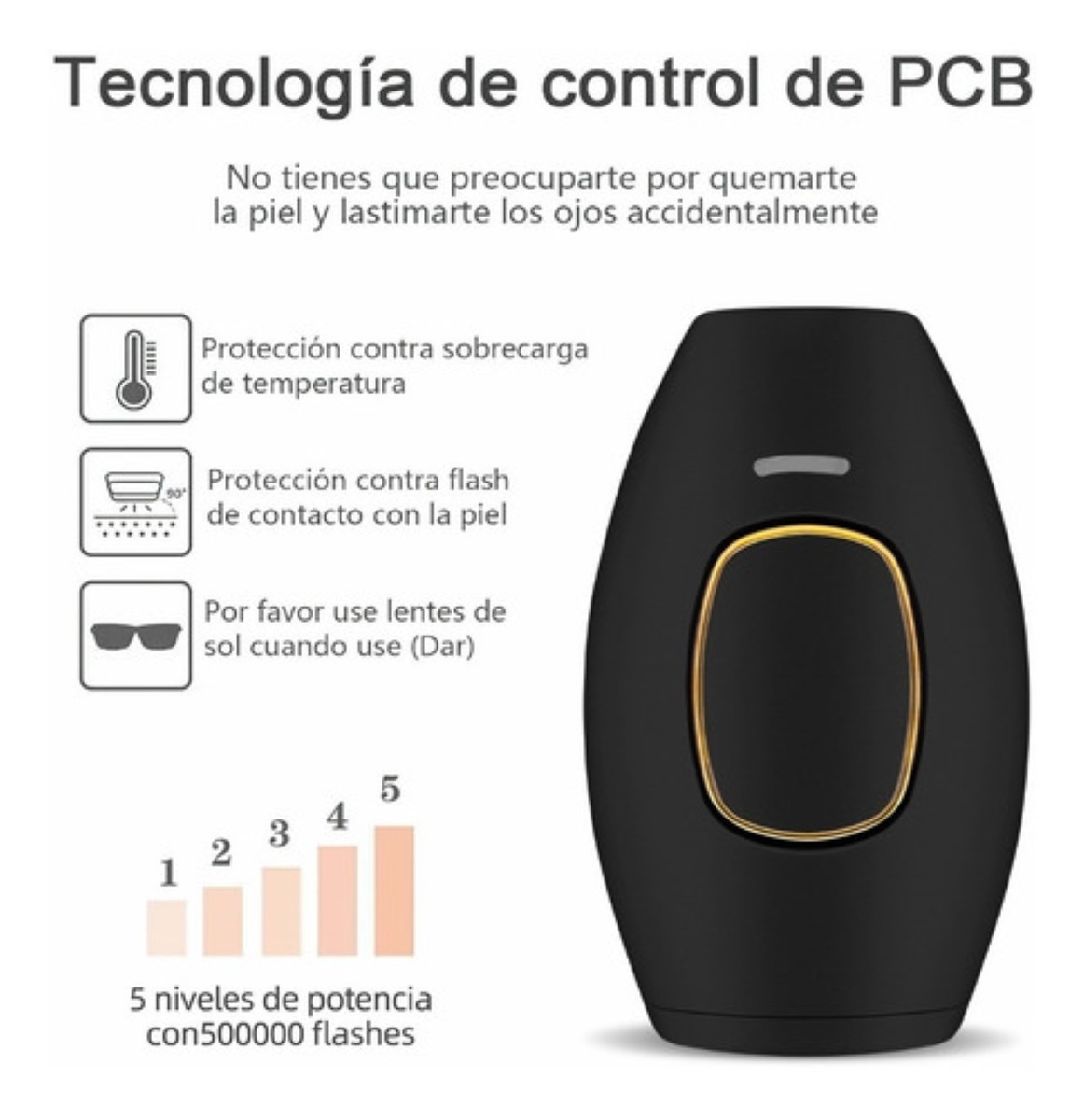 Depiladora Láser De Luz Pulsada Ipl Permanente Indolora blanca
