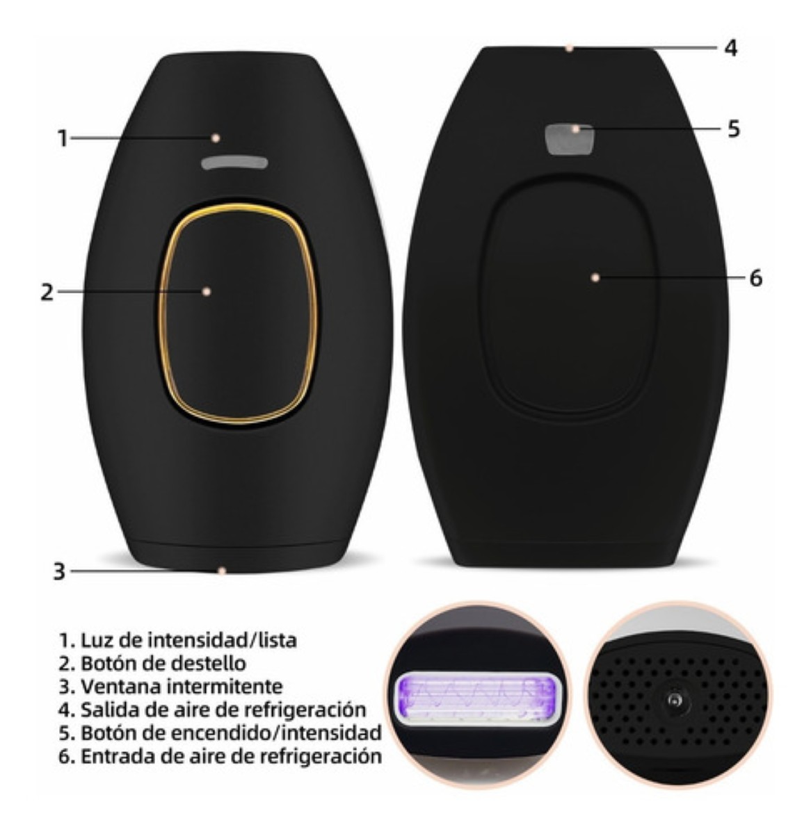 Depiladora Láser De Luz Pulsada Ipl Permanente Indolora blanca