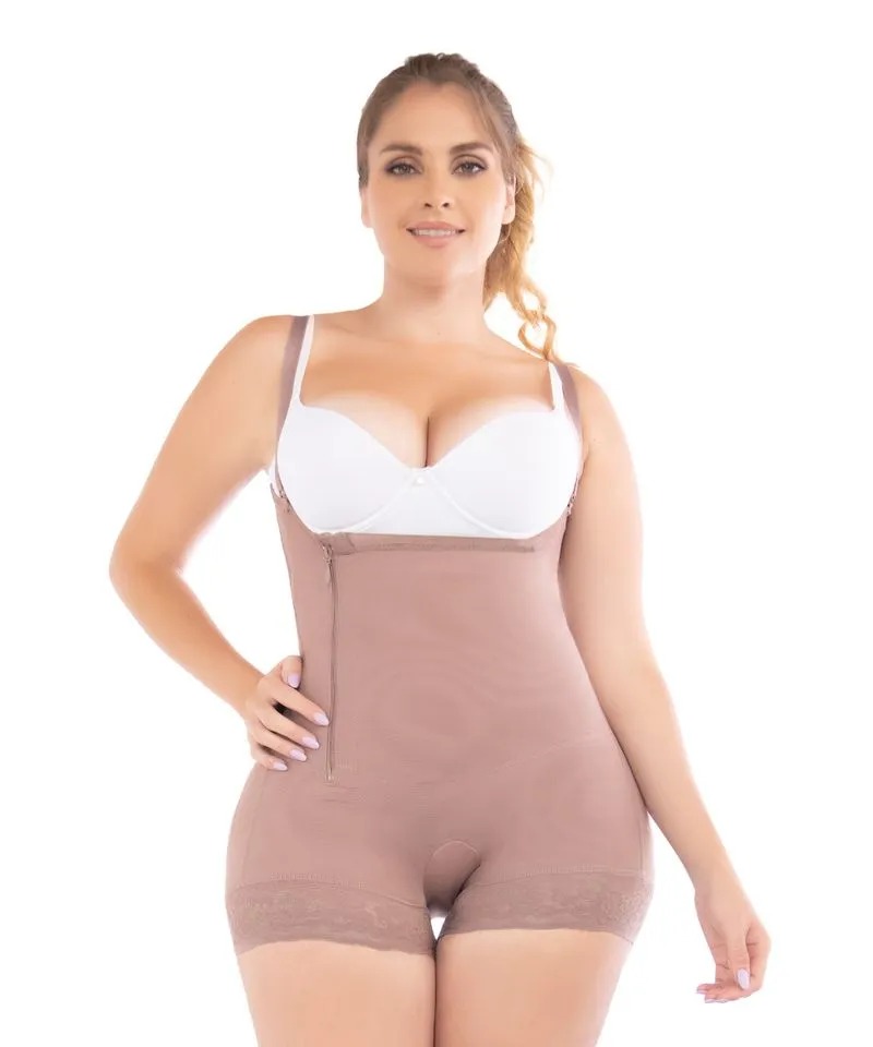 Faja Colombiana Uso Diario Postparto, Fajas Colombianas Moldeadoras Body Short Con Cierre Lateral Reduce Medidas.