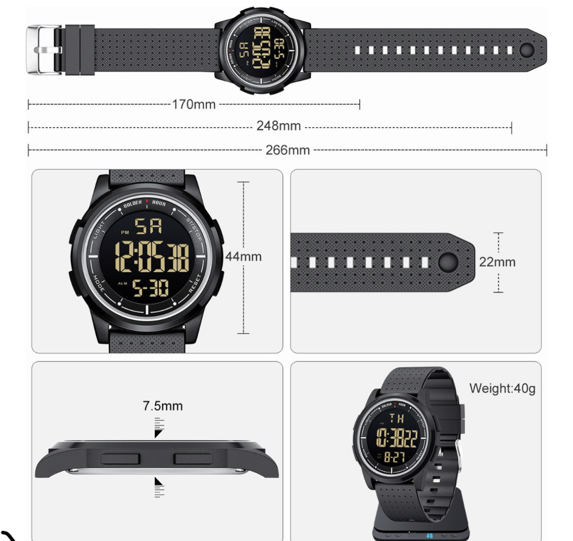 Relojes Digitales Impermeables Para Hombre