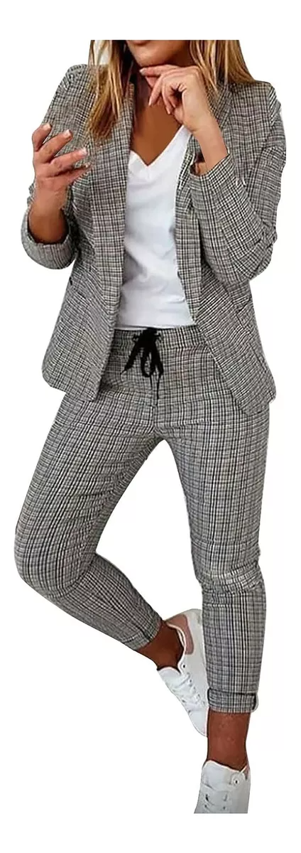Conjunto De Trajes Ajustados De Dos Piezas Para Mujer TALLA S