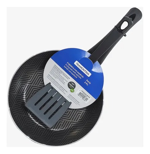 SARTEN TRAMONTINA 28508628 PARIS 26CM ANTIADHERENTE 2.3MM DE ESPESOR INCLUYE ESPÁTULA NEGRO