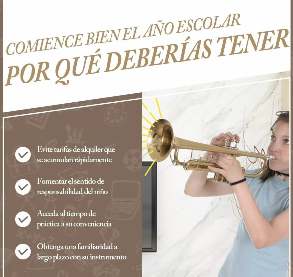 Juego De Trompeta Sin Lámina Para Principiantes O Avanzado