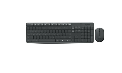 Kit de Teclado y Mouse Logitech MK235, Inalámbrico, USB, Negro (Español). 