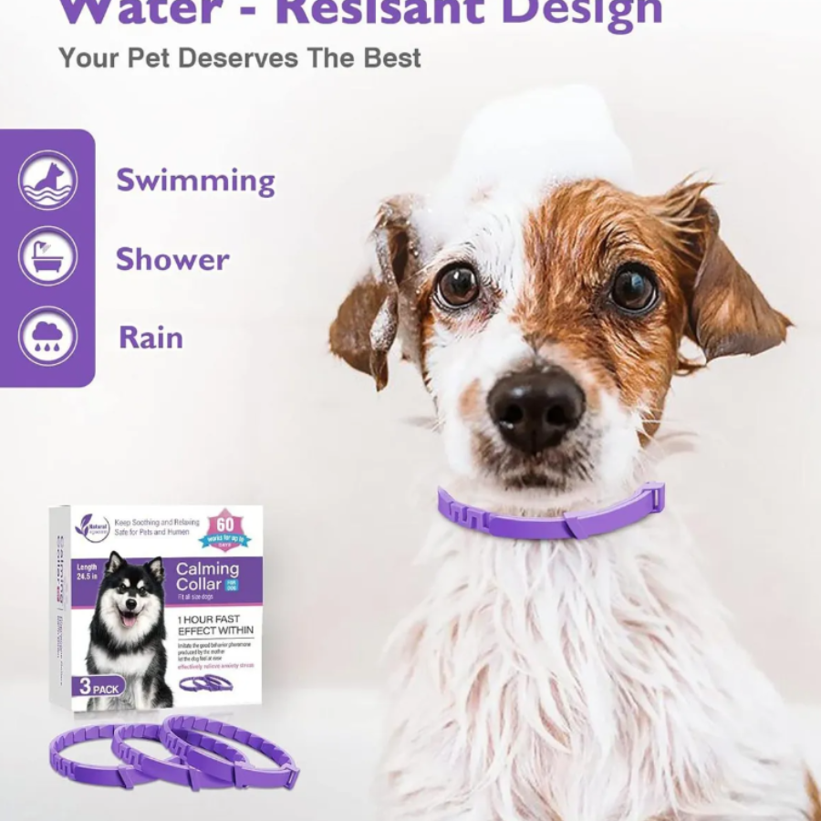 Collar calmante con feromonas para perros y gatos, ¡Reduce la ansiedad de tu mascota con este collar calmante de lavanda y feromonas!