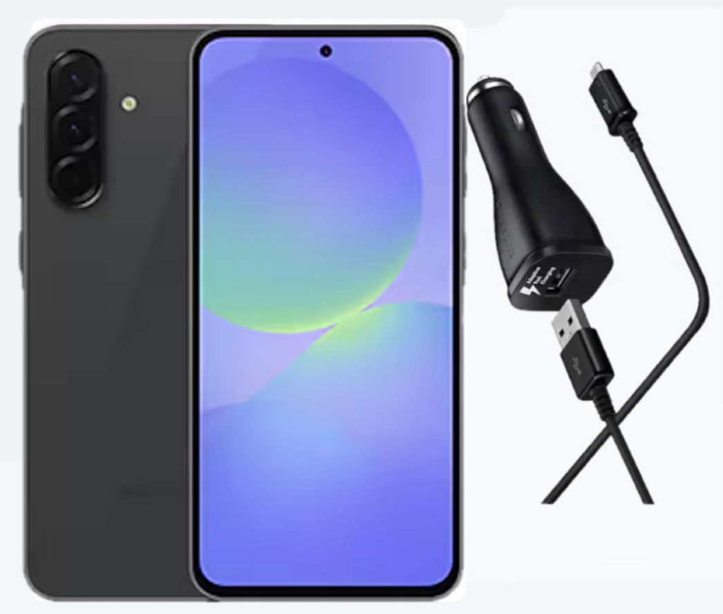 sellado Samsung Galaxy A26 Negro 256GB más Cargador para Auto de 25W de regalo 