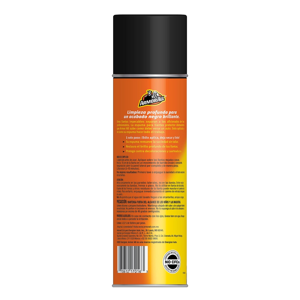 ARMOR ALL ESPUMA LIMPIADORA/ABRILLANTADORA PARA LLANTAS 510 G E302911100
