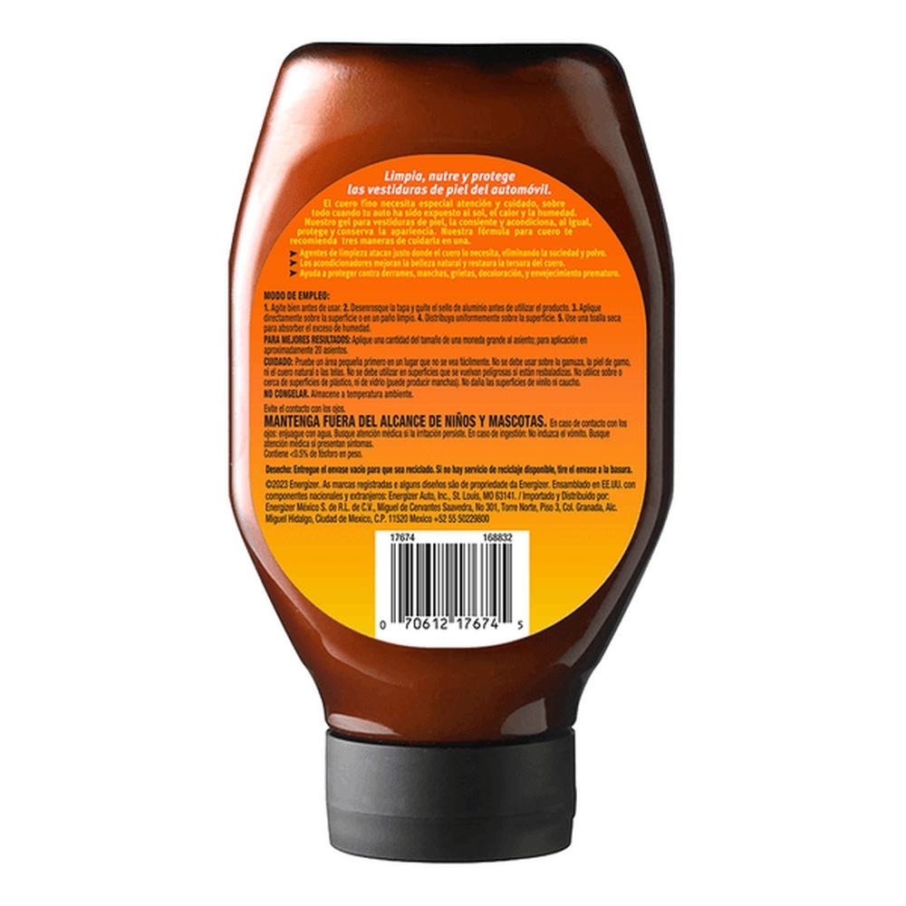 ARMOR ALL GEL PARA LIMPIEZA DE PIEL O CUERO DE ASIENTOS Y SUP 532 ML E302900700