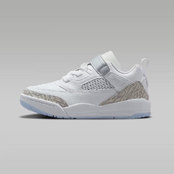 Tenis Jordan Spizike Low Blanco/plata Niños Tallas #20 al #22