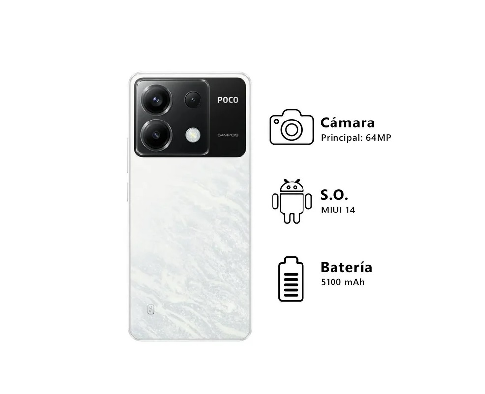 Xiaomi Poco X6 5G 256Gb 12Ram Color Blanco Nuevo Libre