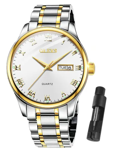 Reloj Olevs Classic Quartz De Acero Inoxidable Para Hombre 