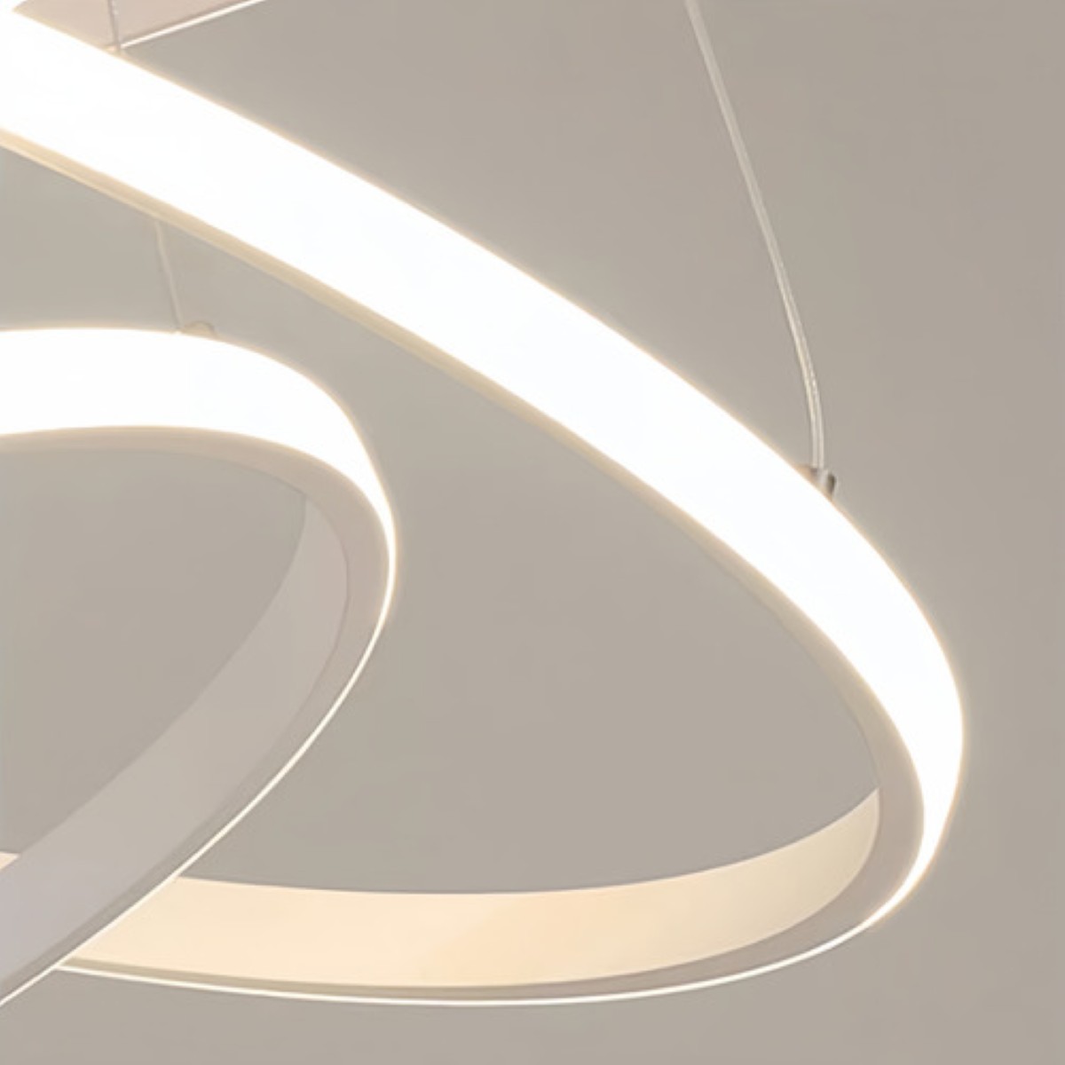 Lámpara De Techo 3 Anillos Colgante Ajustable Decorativo negra