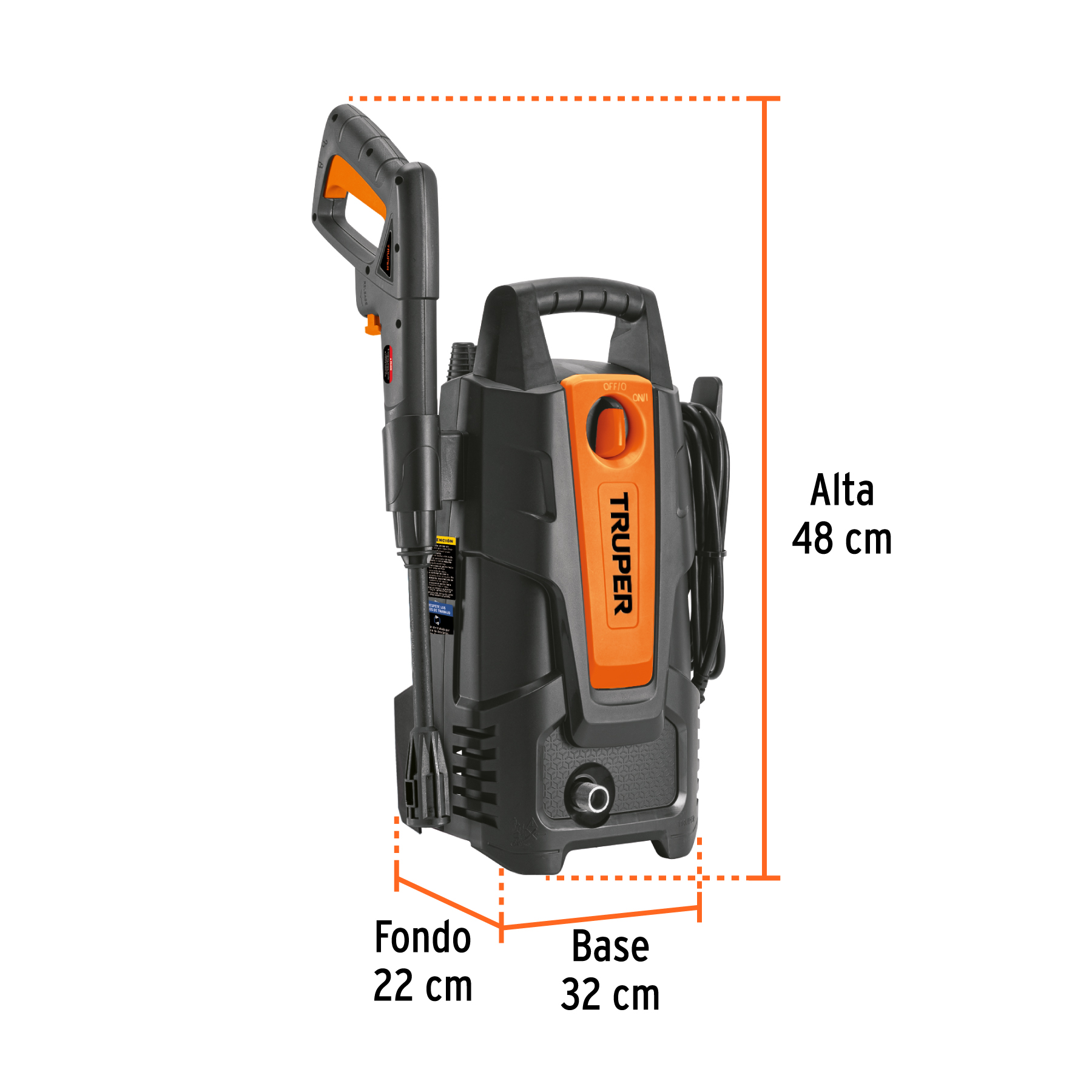 Hidrolavadora Eléctrica Maquina para lavar 1500PSI HILA-1500 Truper Para Lavar Carros Autos Casa Limpieza en General 