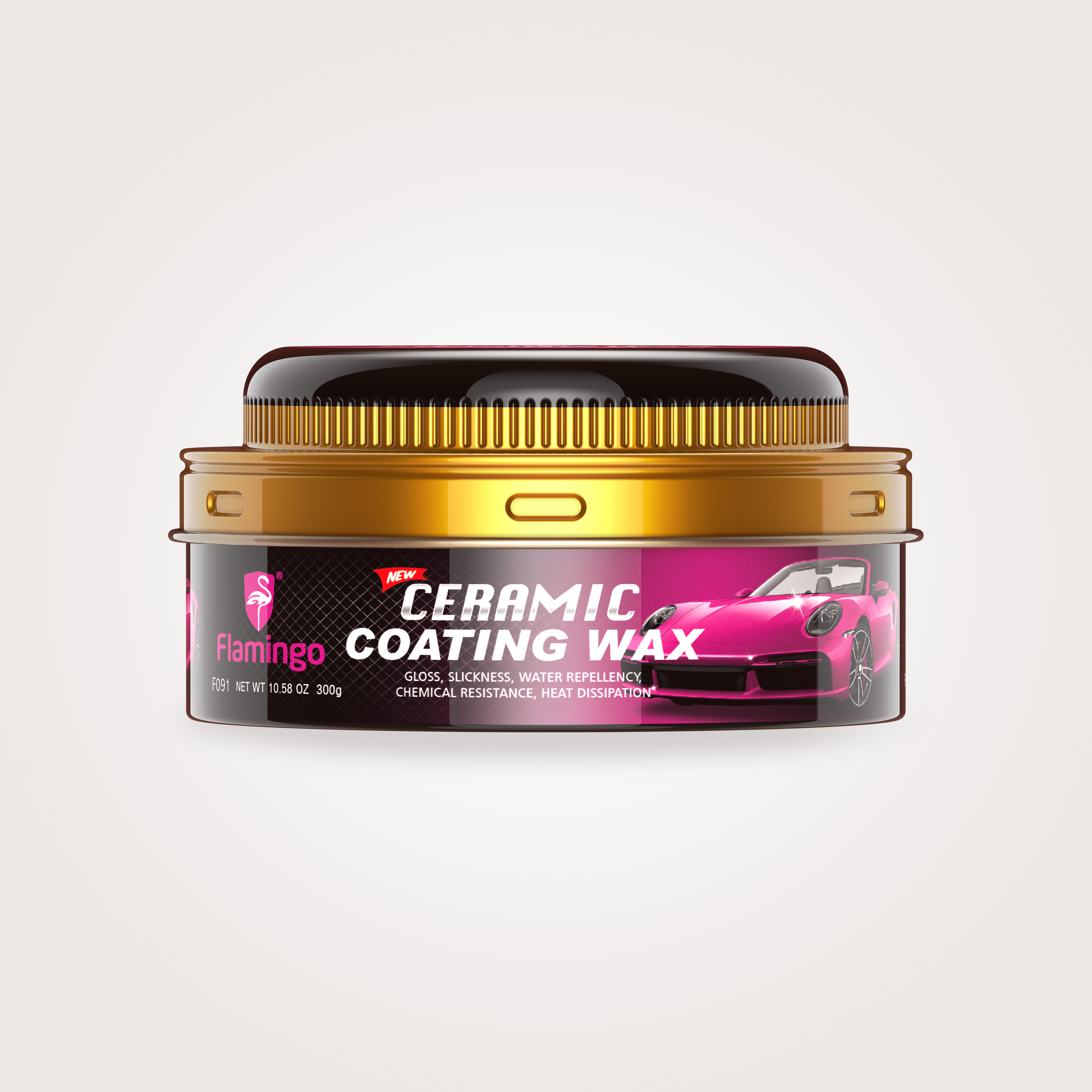 Cera Flamingo Ceramic Coating Wax F091 Pasta Brillosa
