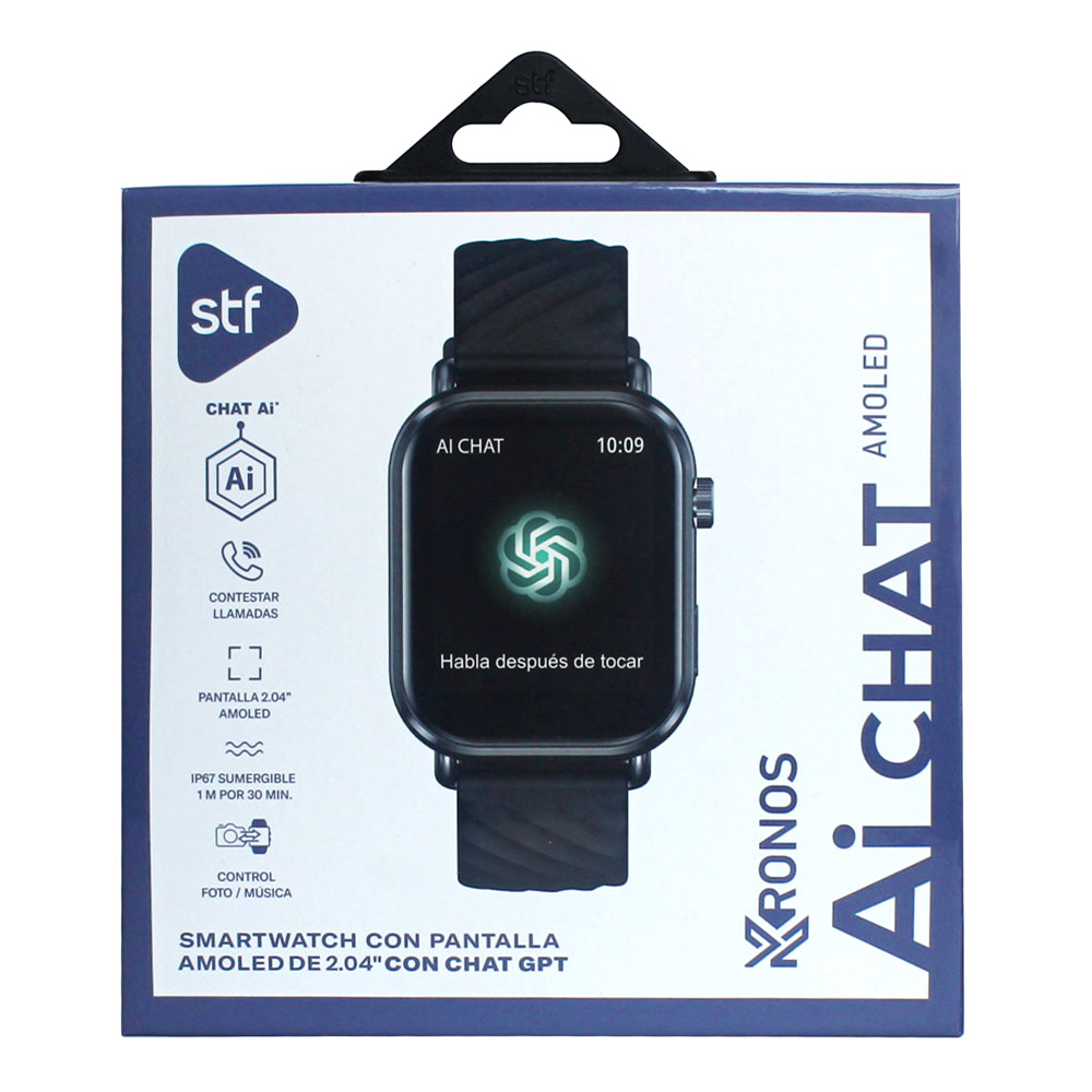 Smartwatch STF Kronos AI CHAT AMOLED 2.04", Chat GPT, IP67