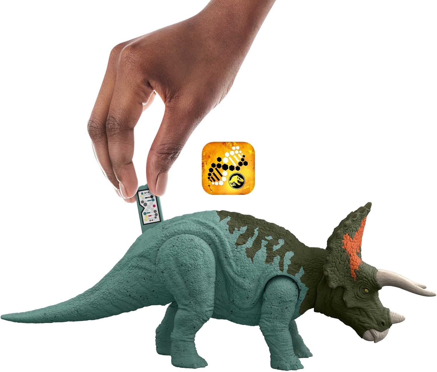 Jurassic World Dinosaurio Juguete Triceratop Ruge Y Ataca con sonido