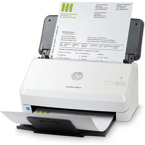 ESCANER HP SCANJET PRO 3000 S4 ADF 600X600 DPI 40PPM USB BLANCO 6FW07A