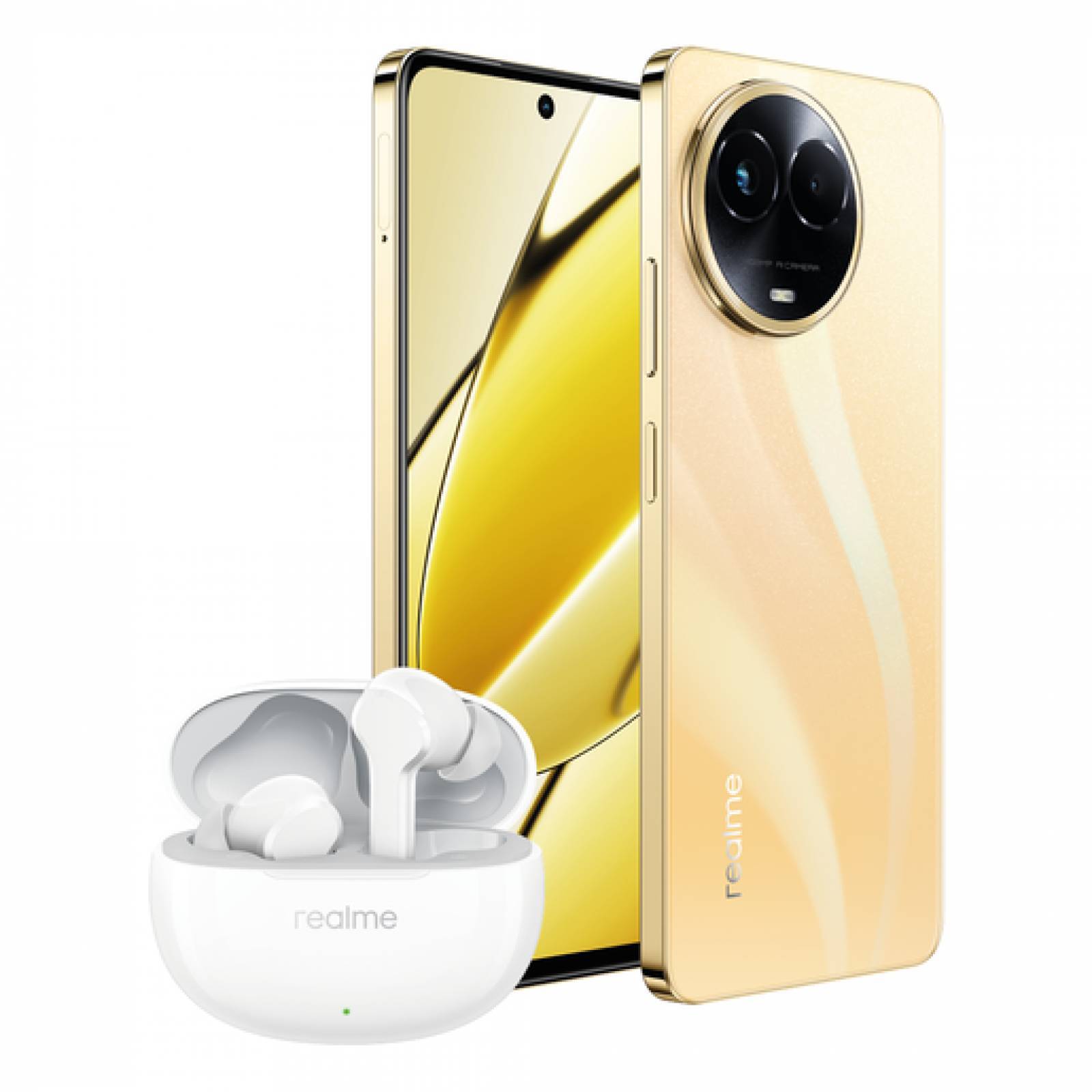 Bundle Realme 11 5g 8/256gb Dorado Telcel+ Audífonos Realme Buds T100
