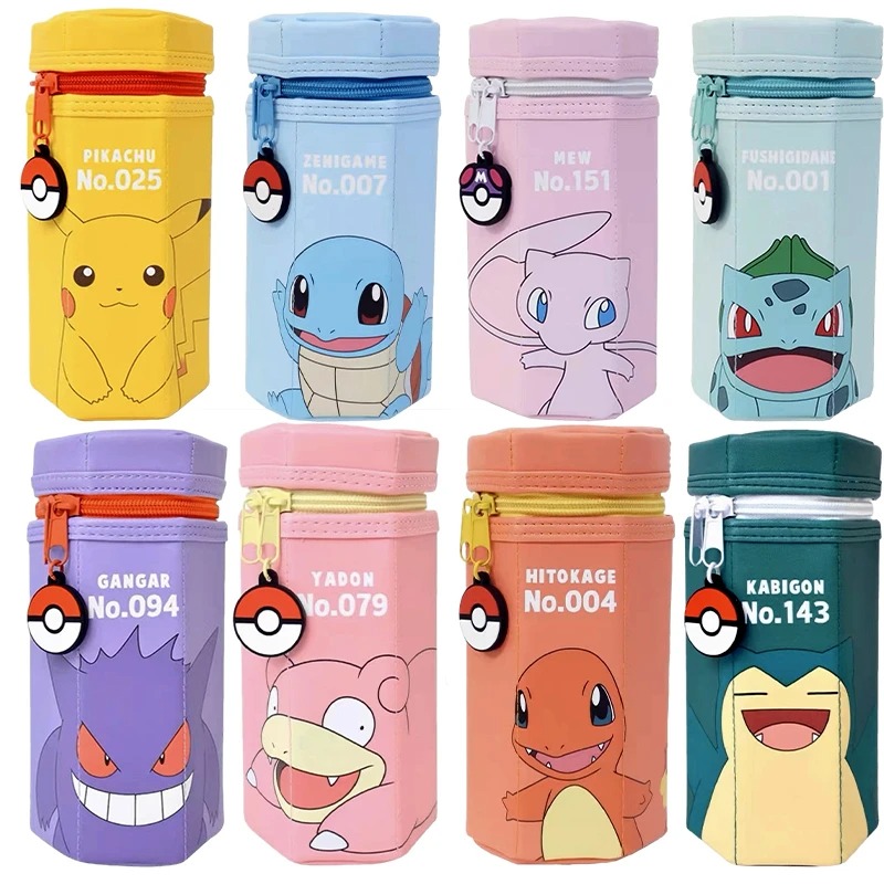 8 Estuches Lápices Hexagonal Pok Mew Kawaii Anime Maquillaje Regalo Cumpleaños