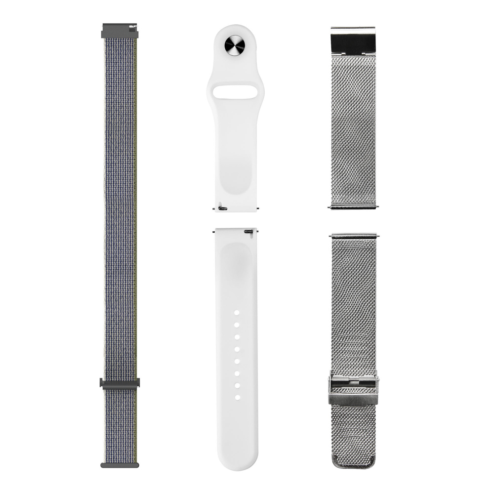 Kit Correas Smartwatch STF Kronos: textil, silicon y metálica 22mm