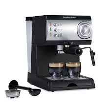 CAFETERA HAMILTON BEACH 40715 2 TAZAS ESPRESSO NEGRO PLATA